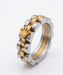 Royal Crown Chain-Link Ring – Gold Plated Two-Tone Stainless Steel