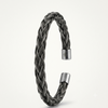 Men's Braided Stainless Steel Cable Cuff Bracelet