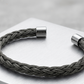 Men's Braided Stainless Steel Cable Cuff Bracelet