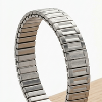 Stainless Steel Stretch Bracelet – Silver Expandable Cuff for Men & Women