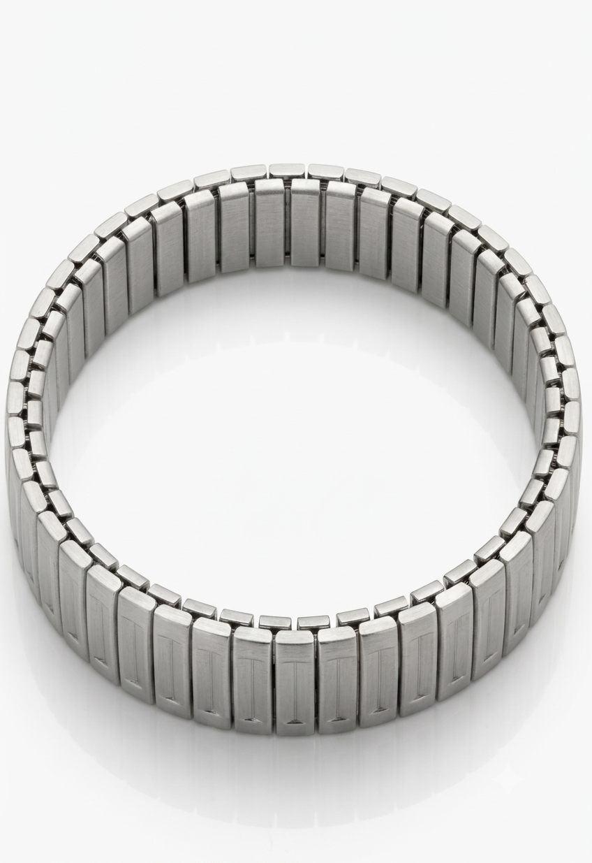 Stainless Steel Stretch Bracelet – Silver Expandable Cuff for Men & Women